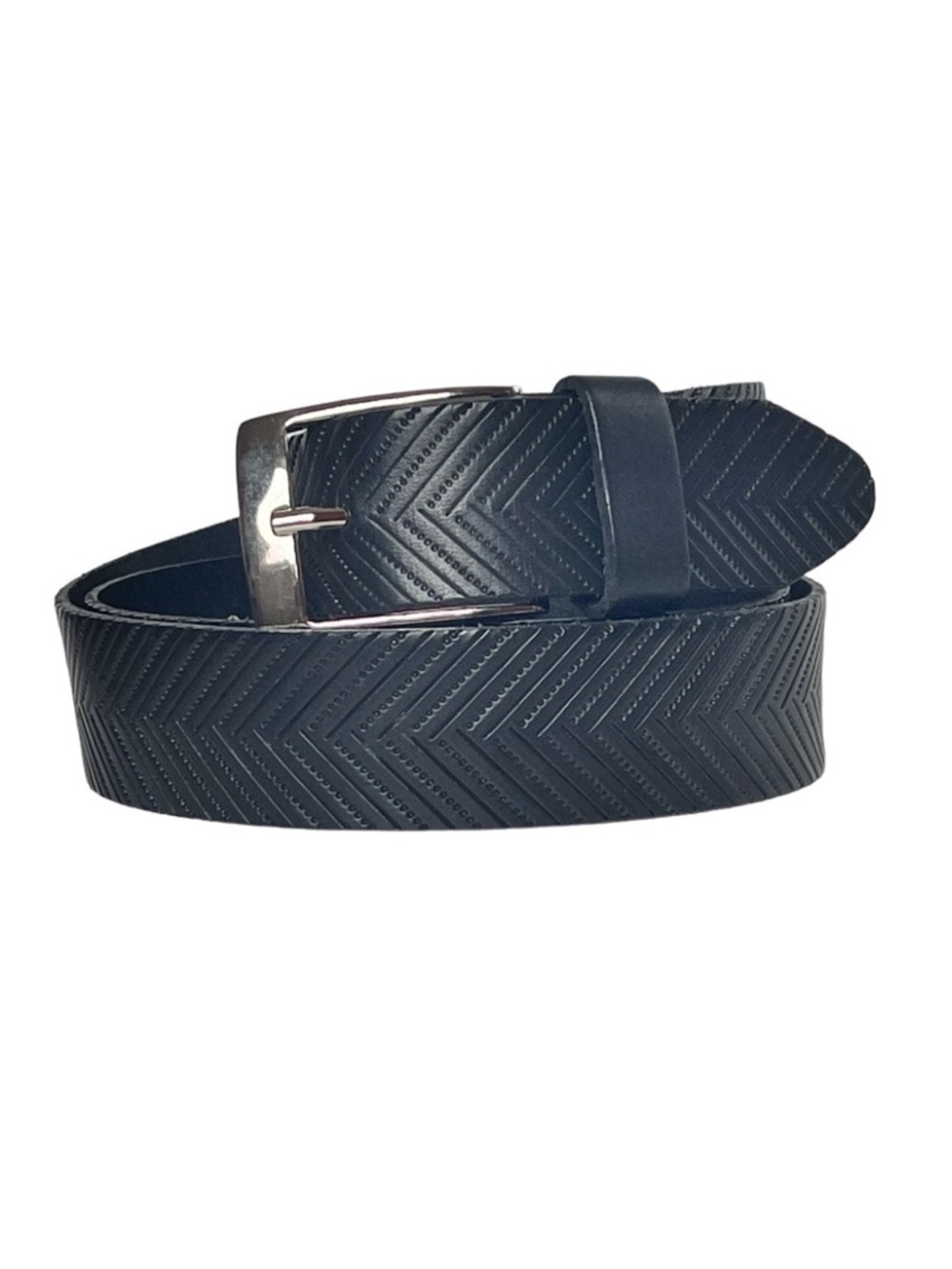 Vero Cuoio Unisex Black Leather Belt Made in Italy Casual Neutral Unisex